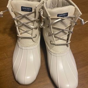 Shimmery Sperry boots